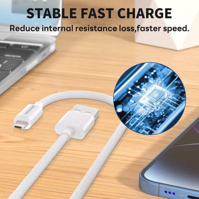 ESEEKGO G-101C Nylon Braided 2.0A 4FT USB to Micro Data Cable