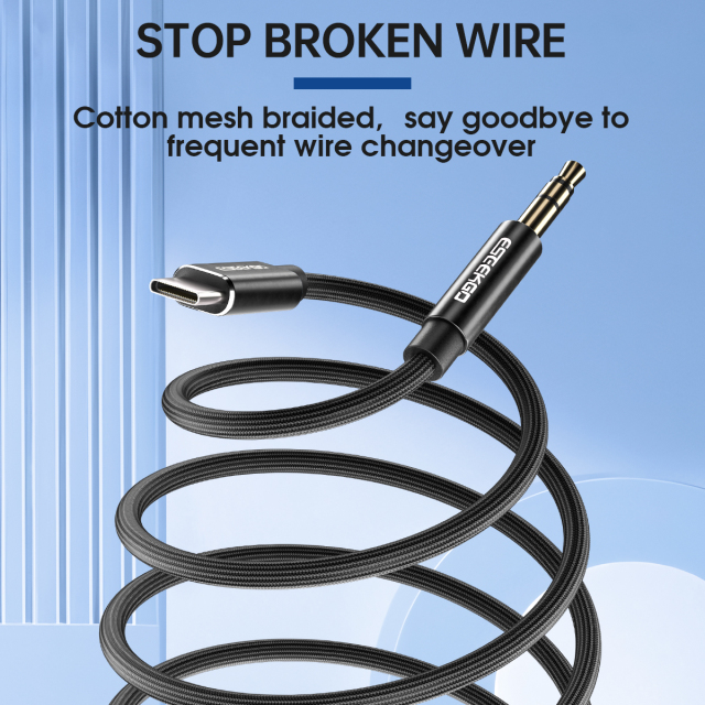 ESEEKGO AX-01 Nylon Braided 4FT Type-C To 3.5mm Audio Cable