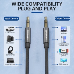 ESEEKGO AX-03 Nylon Braided 4FT 3.5mm To 3.5mm Audio Cable