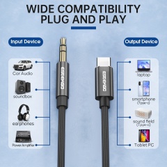 ESEEKGO AX-01 Nylon Braided 4FT Type-C To 3.5mm Audio Cable