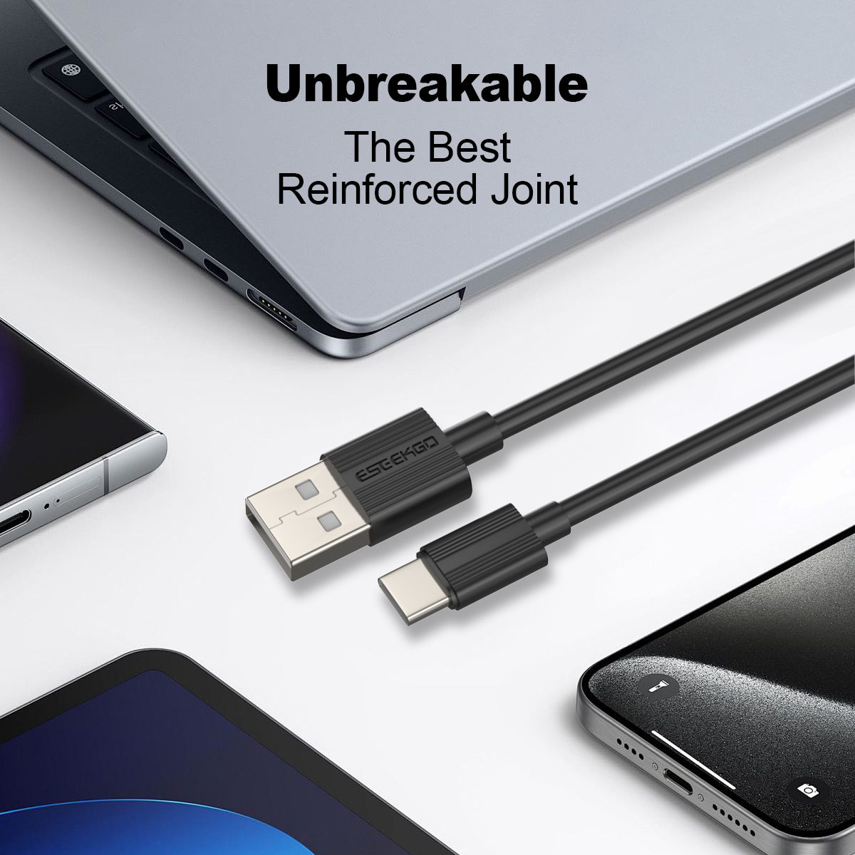 ESEEKGO G-02AB 3.0A 3.3FT USB To Type-C Charging Data Cable