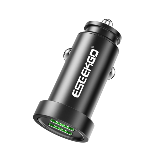 ESEEKGO C-13A Aluminum Dual Ports Mini Car Charger