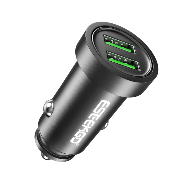 ESEEKGO C-13A Aluminum Dual Ports Mini Car Charger