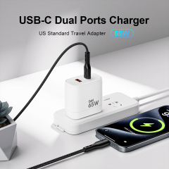 ESEEKGO TU-65C GaN 65W Wall Charger (US Standard With Two Ports)