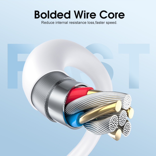 ESEEKGO L-6AC 6A 3.3FT USB To Type-C TPE Soft Data Cable