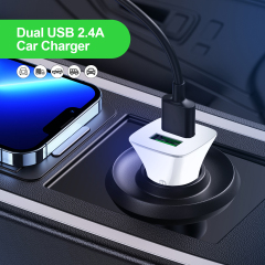ESEEKGO C-01AT  Dual USB-A Output Mini Car Charger