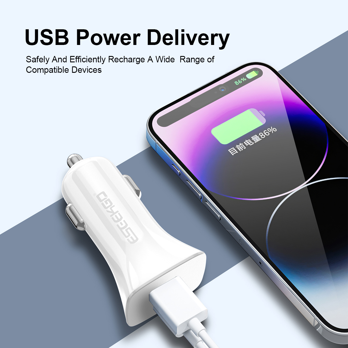 ESEEKGO C-01AT  Dual USB-A Output Mini Car Charger