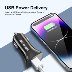 ESEEKGO C-01AB  Dual USB-A Output Mini Car Charger