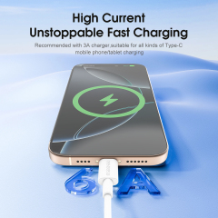 ESEEKGO L-6CW 6A 3.3FT Type-C To Type-C TPE Soft Data Cable