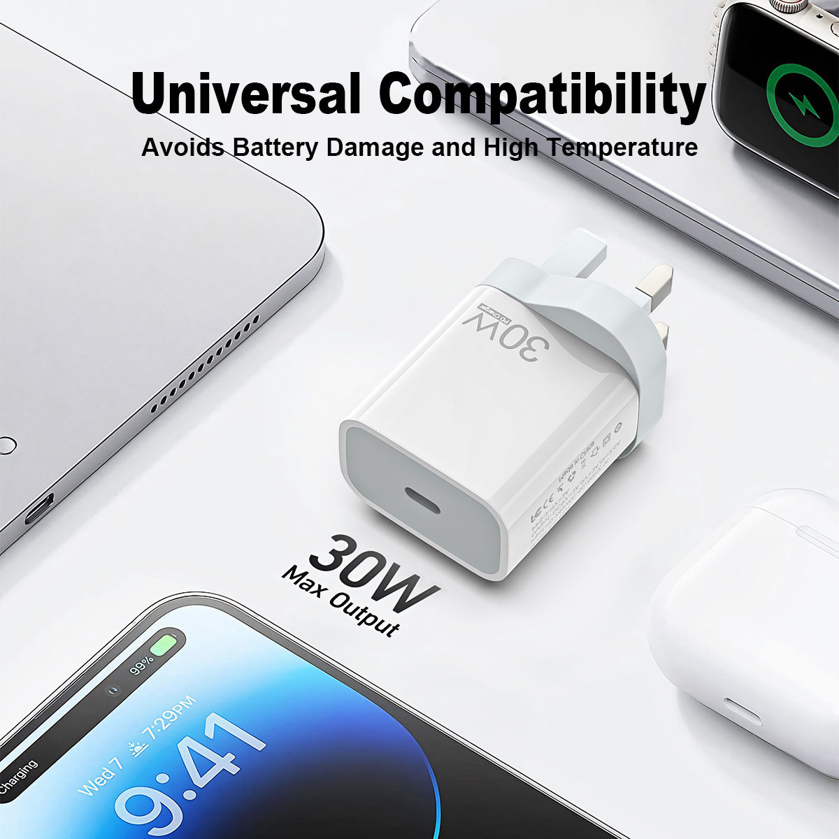ESEEKGO ES-41UK PD30W Wall Charger (UK Standard)