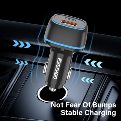 ESEEKGO C-15BK 38W LED QC3.0+PD20W Car Charger