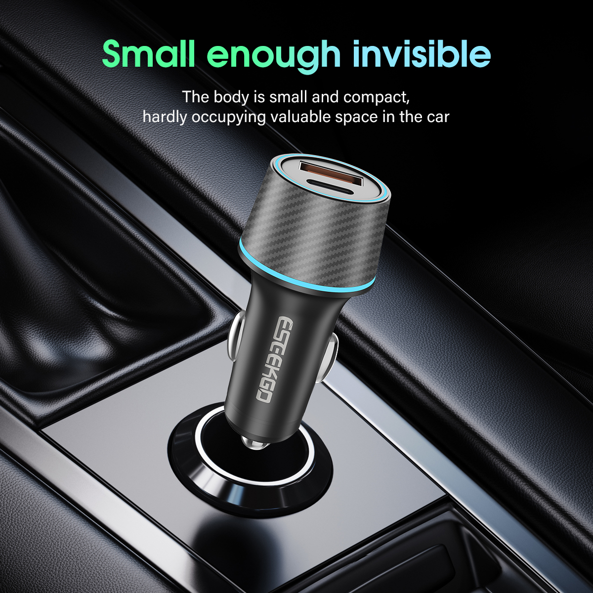 ESEEKGO C-52B 52.5W QC22.5W+PD30W Car Charger