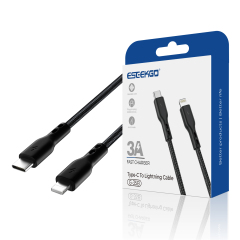 ESEEKGO G-35B Nylon Braided 3.0A 4FT Type-C to 8 PIN Data Cable