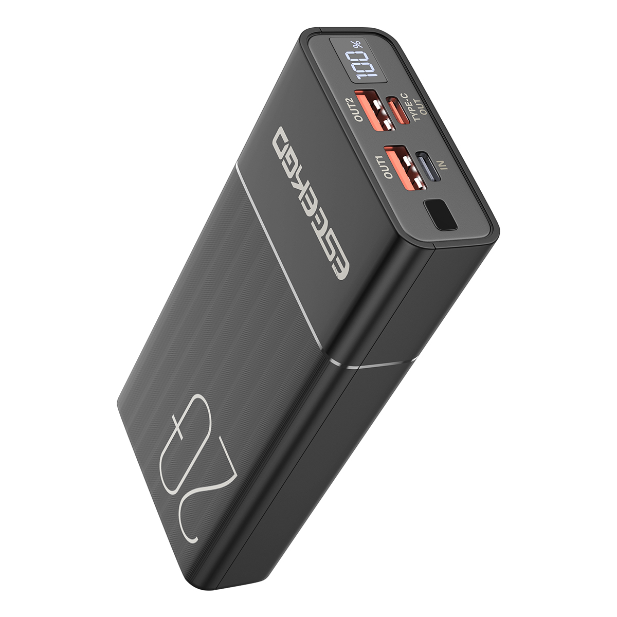 ESEEKGO P-20B 20000mAh PD20W+22.5W Digital Display  Power Bank & 1.3FT USB-C To C Charging Cable
