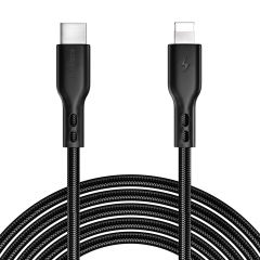 ESEEKGO G-35B Nylon Braided 3.0A 4FT Type-C to 8 PIN Data Cable