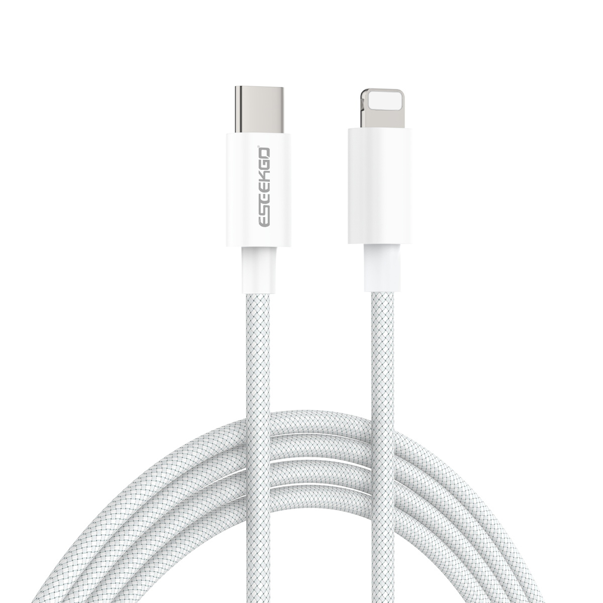 ESEEKGO G-112C Nylon Braided 27W 3.0A 4FT Type-C to 8 PIN Data Cable