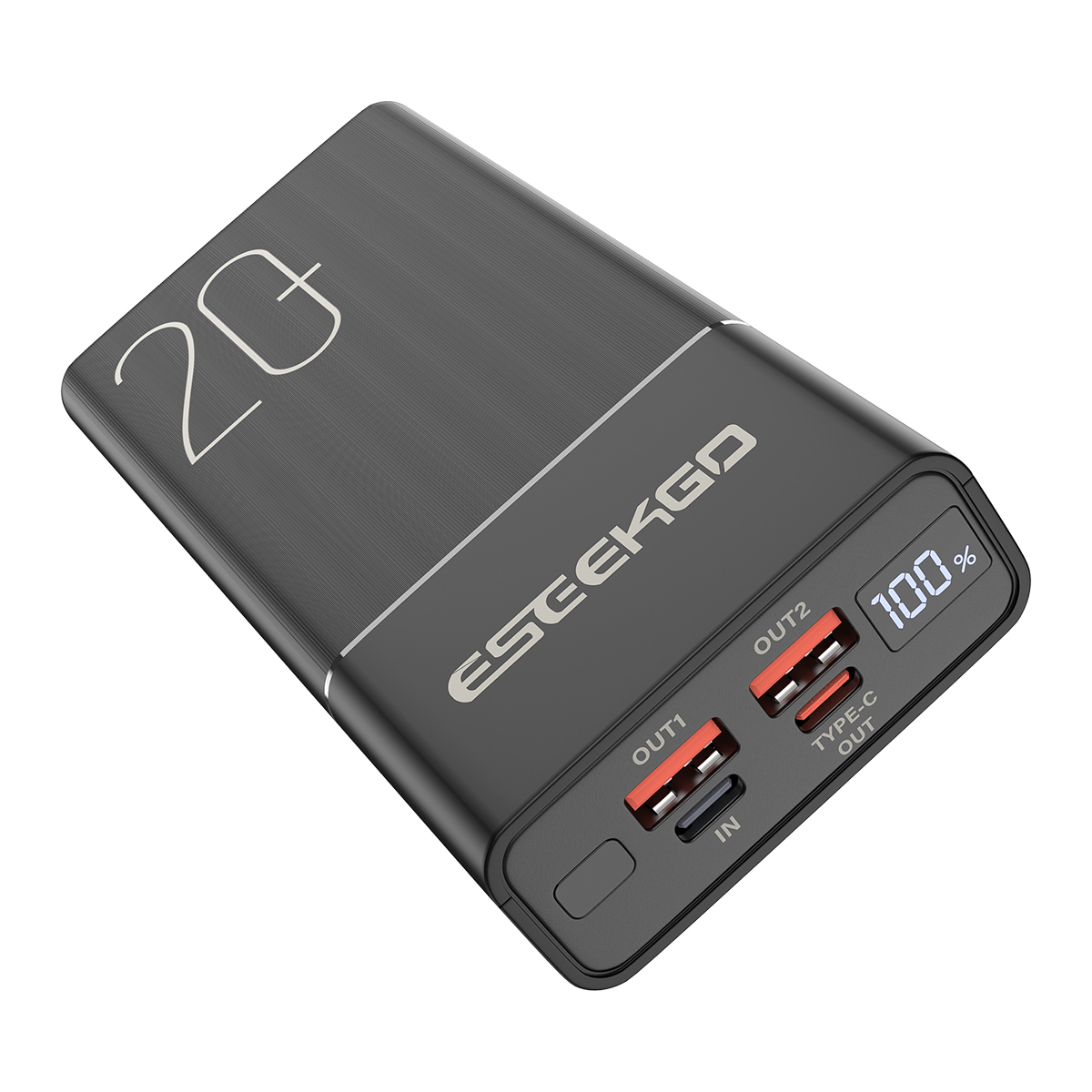 ESEEKGO P-20B 20000mAh PD20W+22.5W Digital Display  Power Bank & 1.3FT USB-C To C Charging Cable