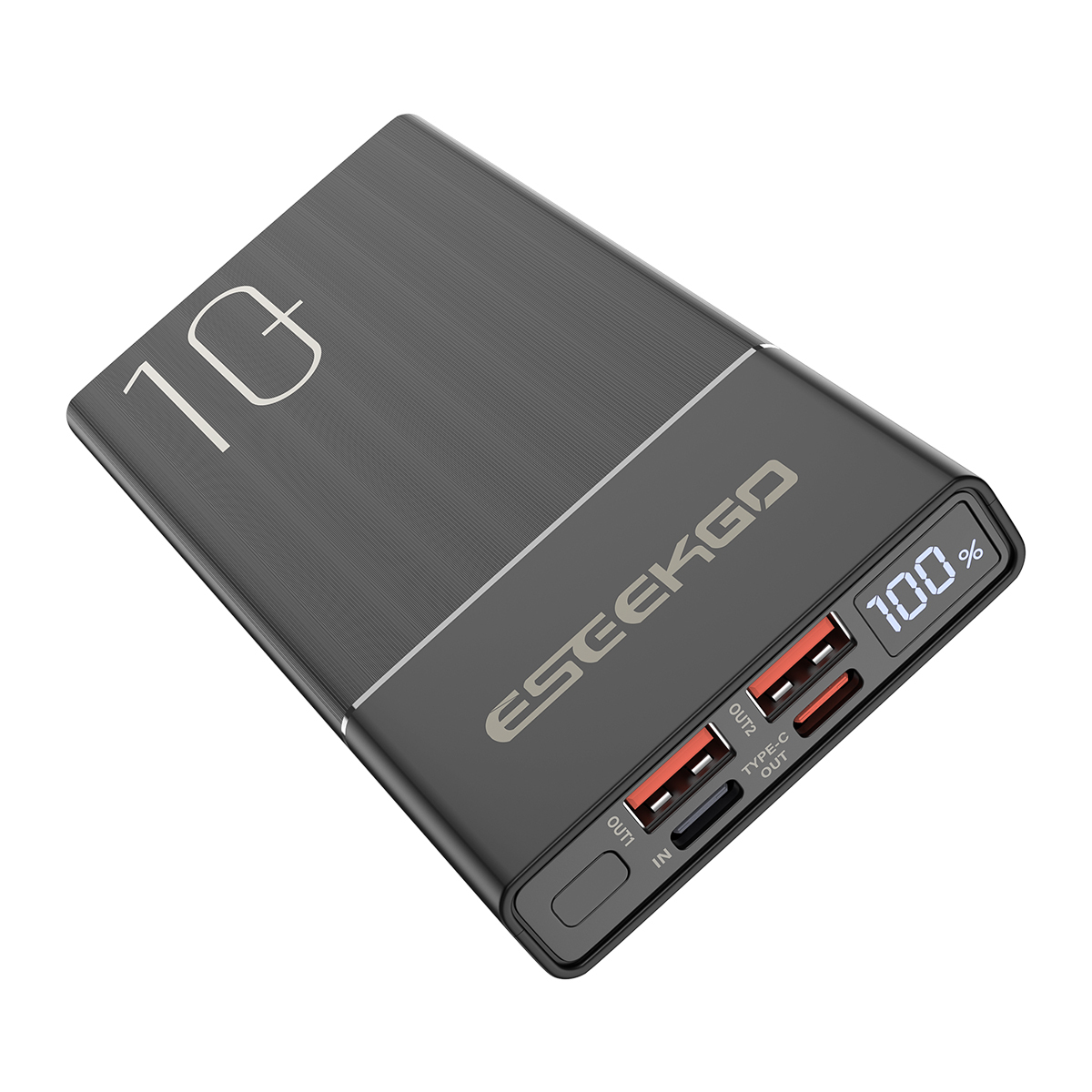 ESEEKGO P-10B 10000mAh PD20W+22.5W Digital Display  Power Bank & 1.3FT USB-C To C Charging Cable