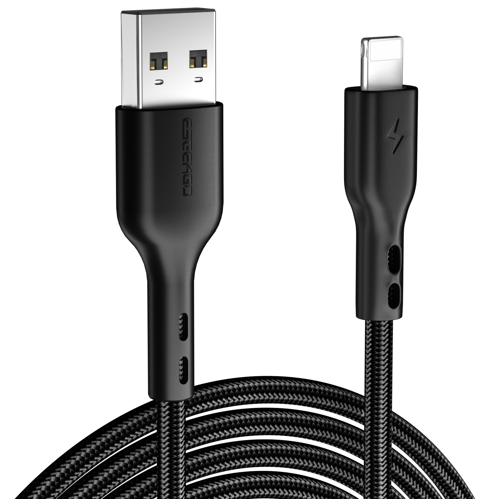 ESEEKGO G-32B Nylon Braided 3.0A 4FT USB to 8 PIN Data Cable