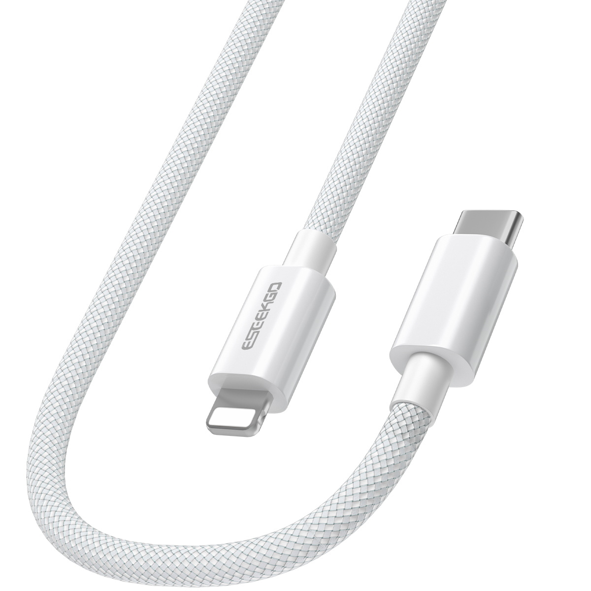 ESEEKGO G-112C Nylon Braided 27W 3.0A 4FT Type-C to 8 PIN Data Cable