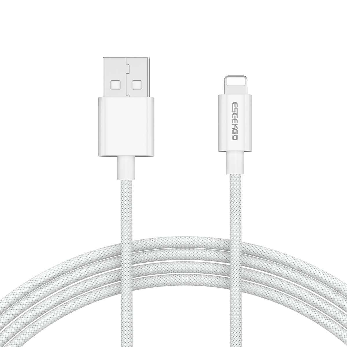 ESEEKGO G-103C Nylon Braided 2.0A 4FT USB to 8 PIN Data Cable
