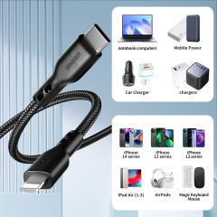 ESEEKGO G-35B Nylon Braided 3.0A 4FT Type-C to 8 PIN Data Cable