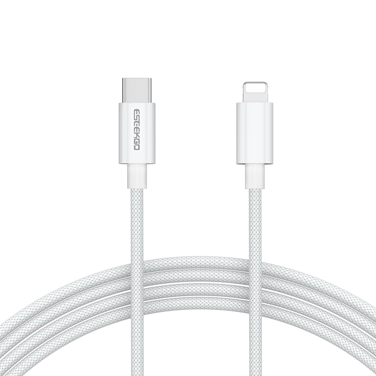 ESEEKGO G-112C Nylon Braided 27W 3.0A 4FT Type-C to 8 PIN Data Cable