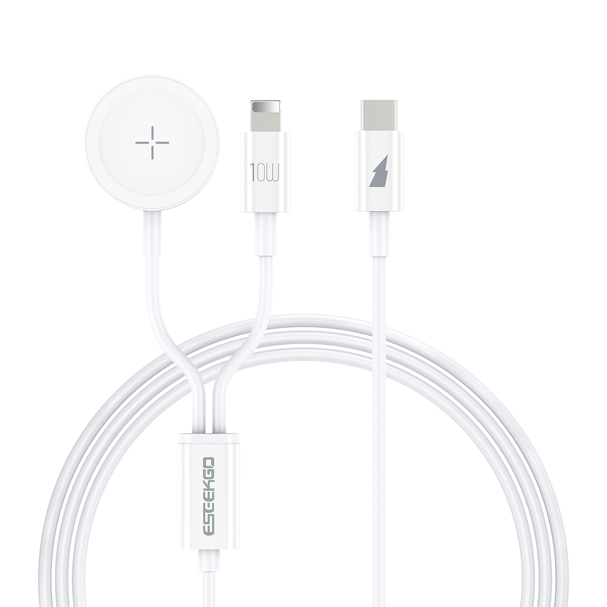 ESEEKGO AW-21L 2 IN 1 Wireless Magnetic Fast Charging For Apple Watch & Type-C To 8PIN Charging cable