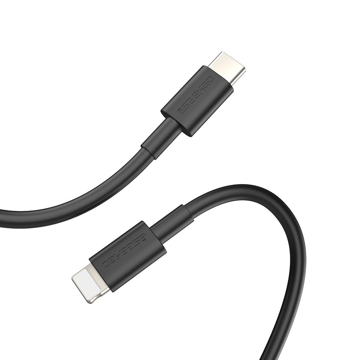 ESEEKGO L-6LK 6A 3.3FT Type-C To 8 PIN TPE Soft Data Cable
