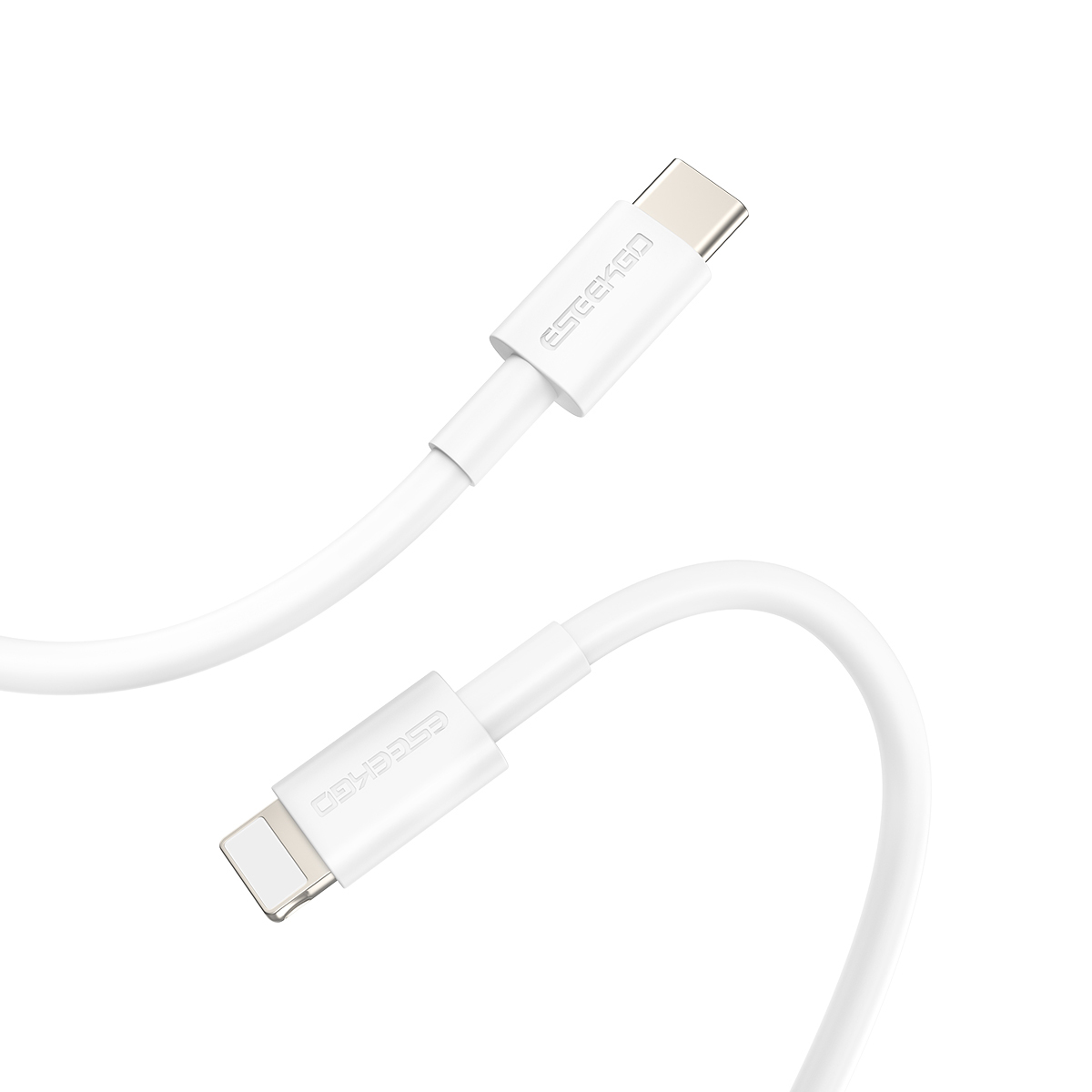 ESEEKGO L-6LW 6A 3.3FT Type-C To 8 PIN TPE Soft Data Cable