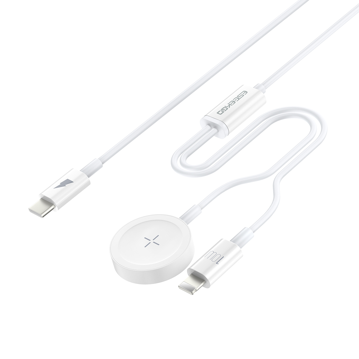 ESEEKGO AW-21L 2 IN 1 Wireless Magnetic Fast Charging For Apple Watch & Type-C To 8PIN Charging cable
