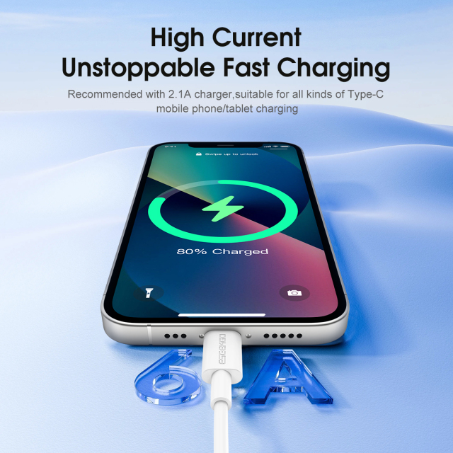 ESEEKGO L-6AL 6A 3.3FT USB To 8 PIN TPE Soft Data Cable