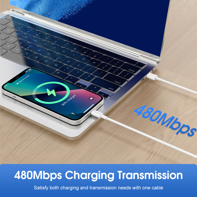 ESEEKGO L-6AL 6A 3.3FT USB To 8 PIN TPE Soft Data Cable