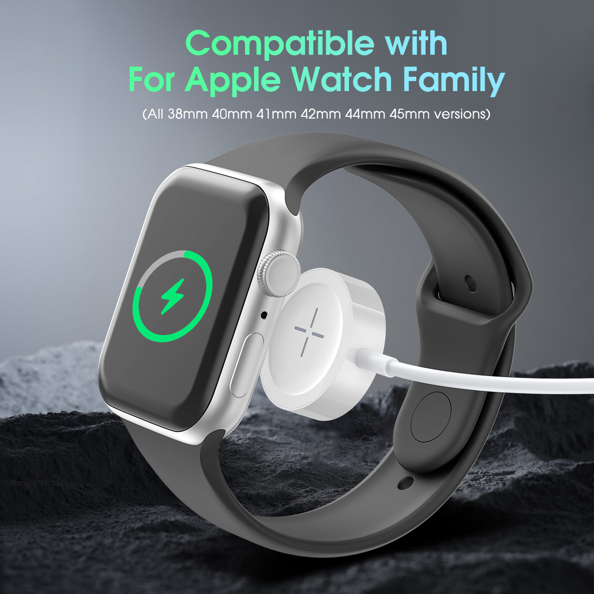 ESEEKGO AW-21L 2 IN 1 Wireless Magnetic Fast Charging For Apple Watch & Type-C To 8PIN Charging cable