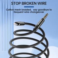 ESEEKGO AX-02 Nylon Braided 4FT Lightning To 3.5mm Audio Cable