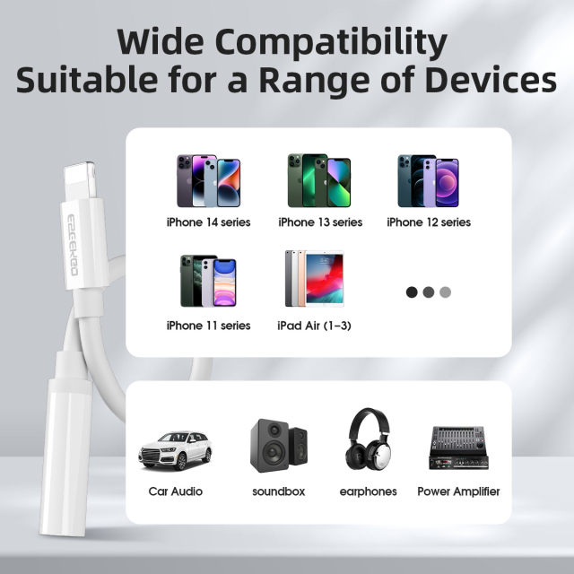 ESEEKGO ES-35 8 PIN To 3.5MM Audio Adapter Cable