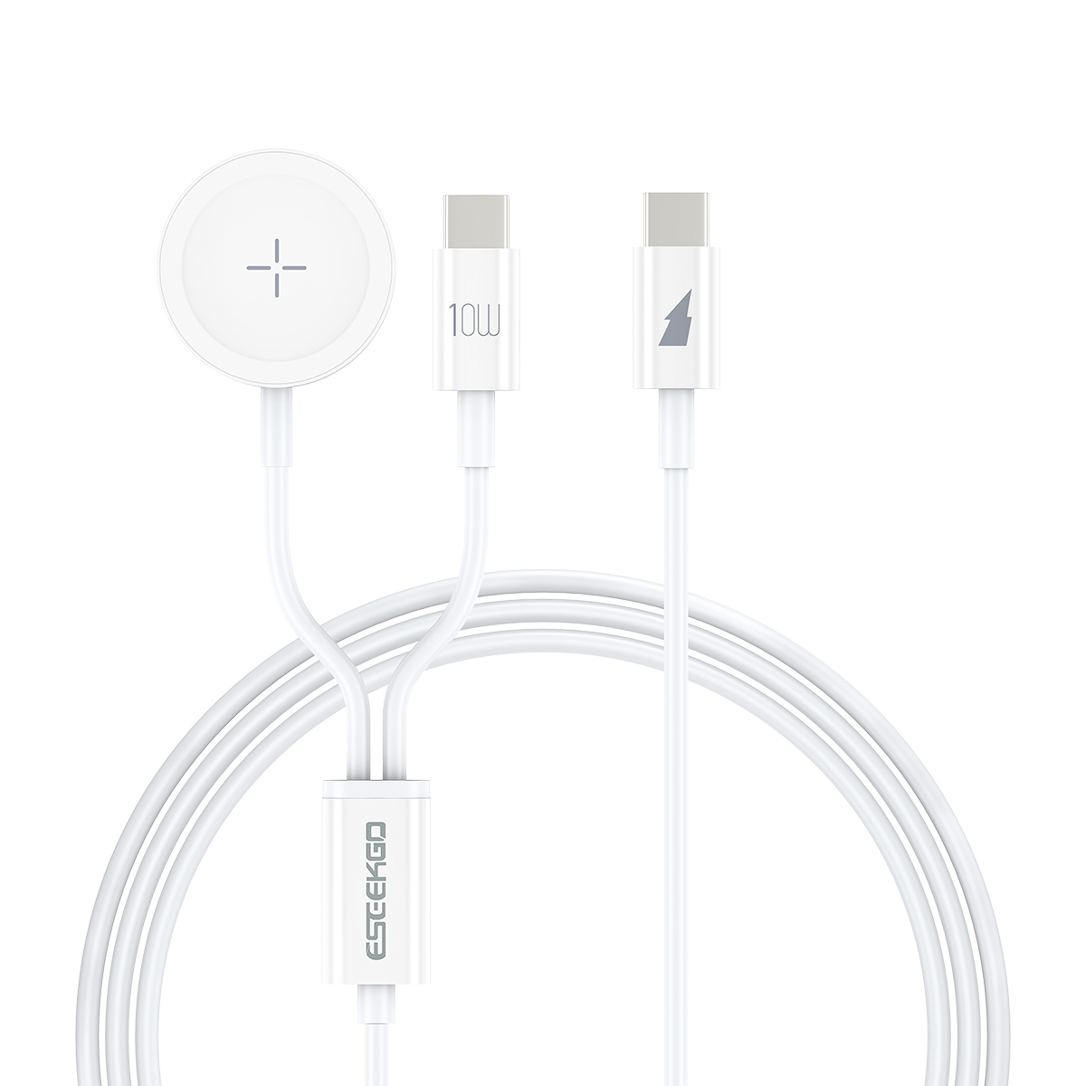 ESEEKGO AW-21C 2 IN 1 Wireless Magnetic Fast Charging For Apple Watch & Type-C To Type-C Charging cable