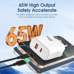 ESEEKGO TE-65C GaN 65W Wall Charger (EU Standard With Two Ports)