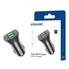 ESEEKGO C-01AB  Dual USB-A Output Mini Car Charger