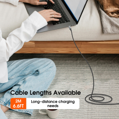 ESEEKGO ES-C200  USB-C To USB-C 100W/5A 2M/6.6FT Data Cable