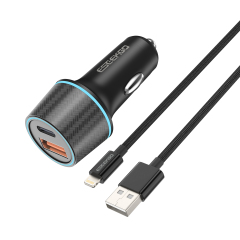 ESEEKGO CC-52AL 52.5W Car Charger & USB-A To 8PIN Charging Cable
