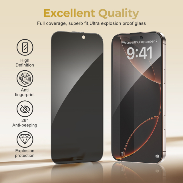 ESEEKGO TGP-03 Privacy Glass Screen Protector Edge to Edge