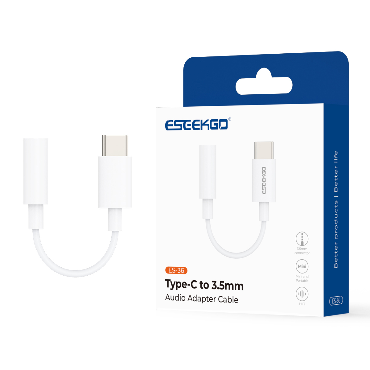 ESEEKGO ES-36 Type-C To 3.5MM Audio Adapter Cable