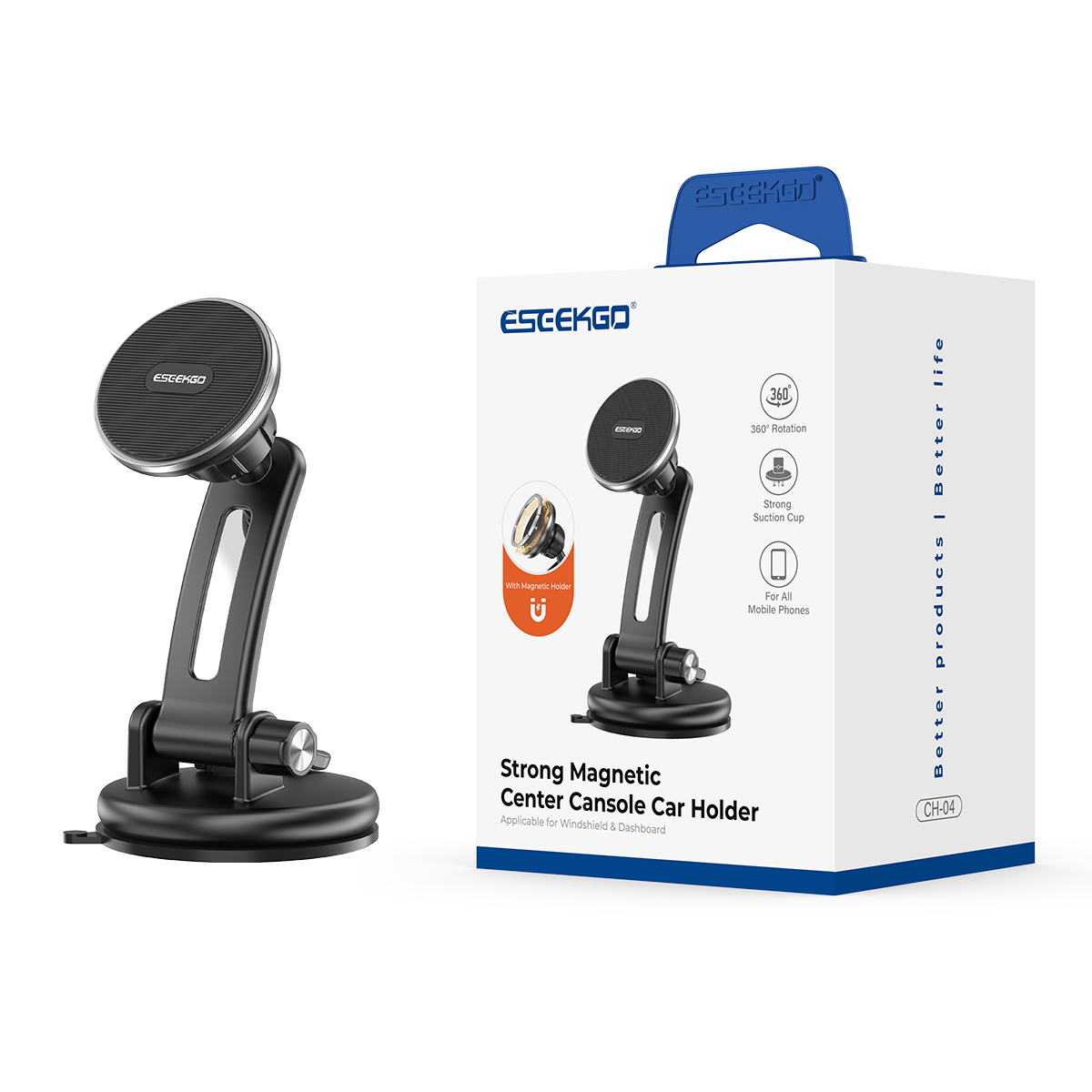 ESEEKGO CH-04 Strong Magnetic Center Cansole Car Holder