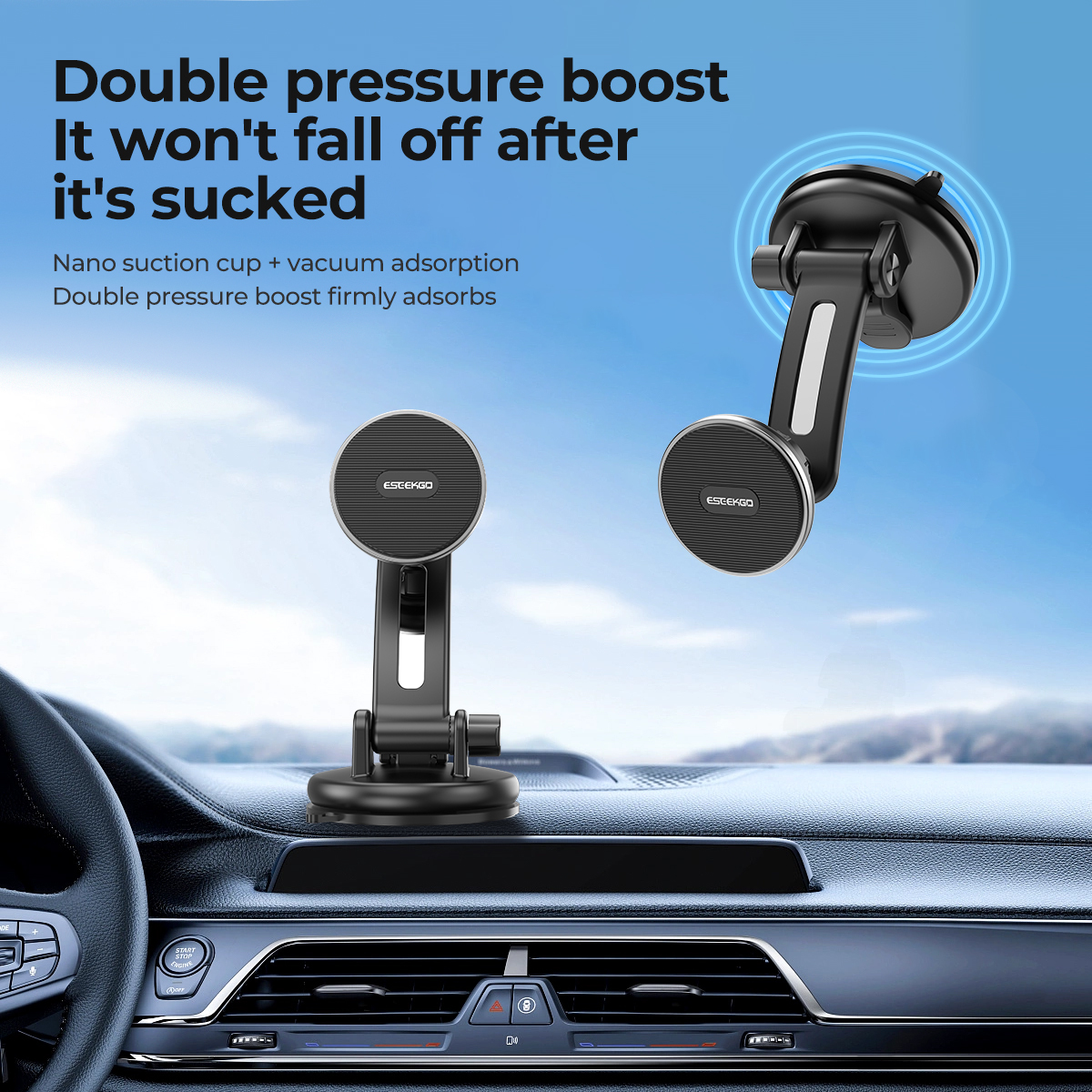 ESEEKGO CH-04 Strong Magnetic Center Cansole Car Holder
