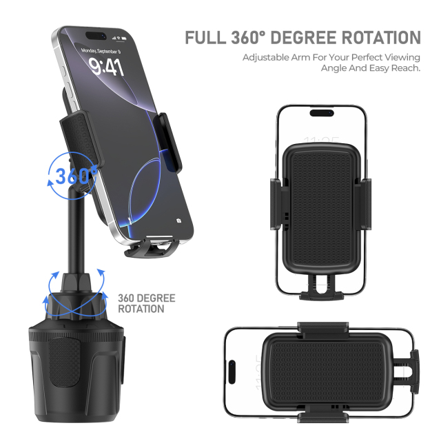 ESEEKGO CH-12 Car Cup Phone Holder with Adjustable Base