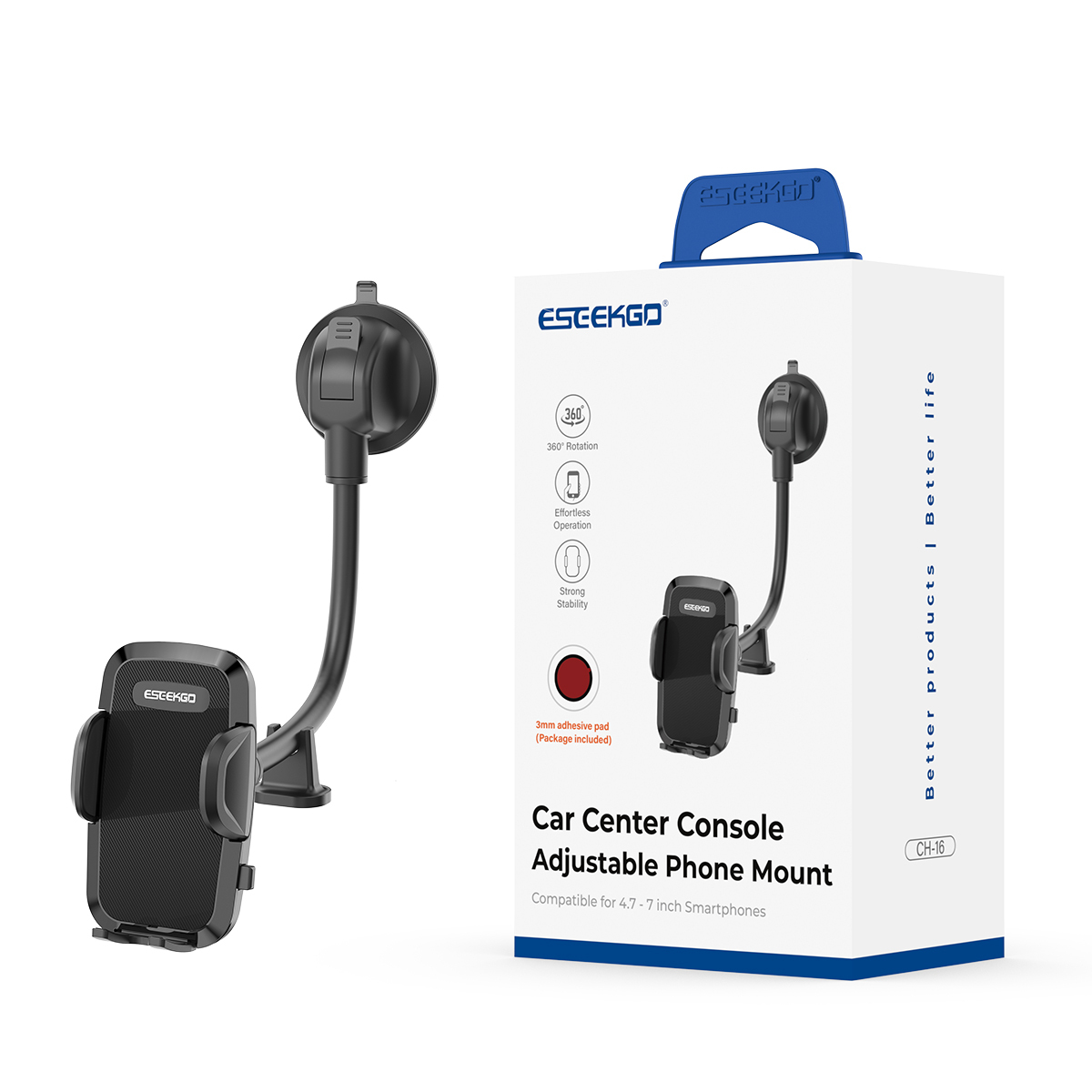 ESEEKGO CH-16 Universal clip on car phone holder
