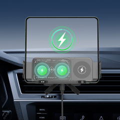 ESEEKGO CH-08 Folding Screen Wireless Charging Rotating Car Stand