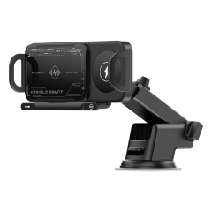 ESEEKGO CH-08 Folding Screen Wireless Charging Rotating Car Stand