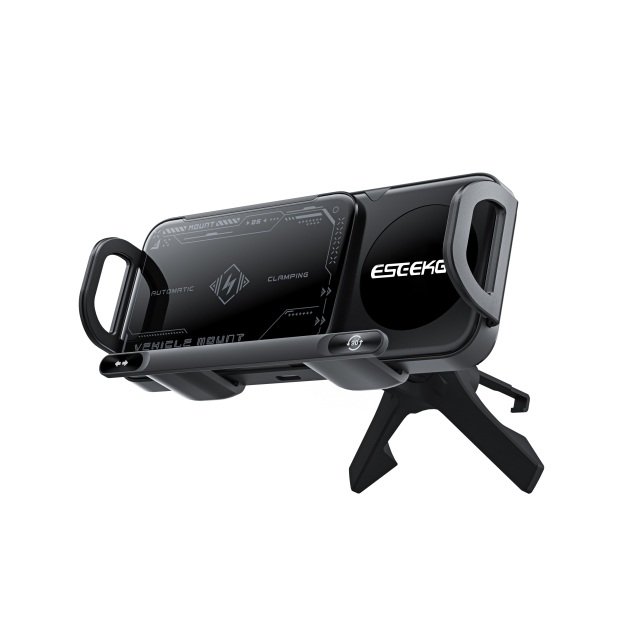ESEEKGO CH-08 Folding Screen Wireless Charging Rotating Car Stand